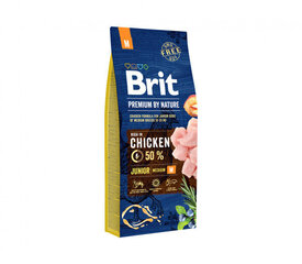 Brit Premium By Nature Junior M сухой корм для щенков средних пород, 15 кг цена и информация |  Сухой корм для собак | kaup24.ee