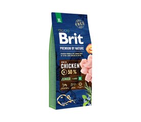 Brit Premium By Nature Junior XL kuivtoit eriti suurt tõugu kutsikate jaoks, 15 kg hind ja info | Kuivtoit koertele | kaup24.ee