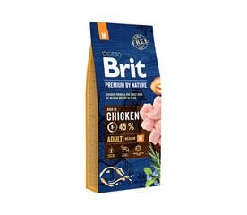 Brit Premium By Nature Adult M сухой корм для собак среднего размера, 15 кг цена и информация | Сухой корм для собак | kaup24.ee