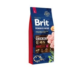 Brit Premium By Nature Adult L сухой корм для собак крупных пород, 3 кг цена и информация | Сухой корм для собак | kaup24.ee