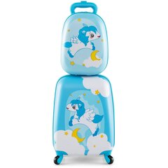 Комплект детского багажа из 2 предметов Costway, синий цена и информация | Чемоданы, дорожные сумки | kaup24.ee