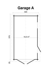 Puidust Garaaž A, 70 mm hind ja info | Kuurid ja aiamajad | kaup24.ee