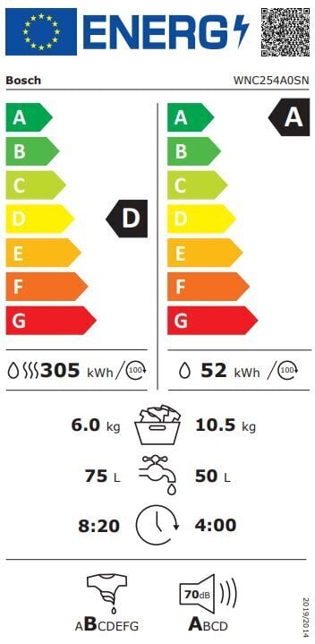 Bosch WNC254A0SN цена и информация | Pesumasinad | kaup24.ee