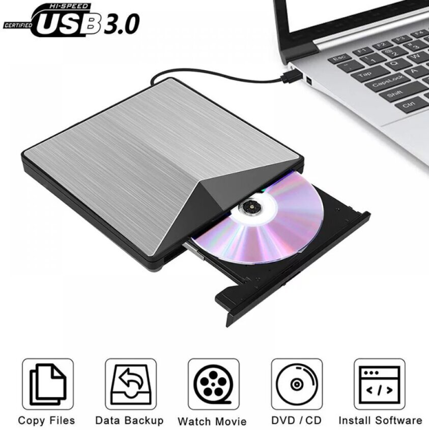 Väline DVD-CD-RW seade 2in1 цена и информация | Välised kõvakettad (SSD, HDD) | kaup24.ee