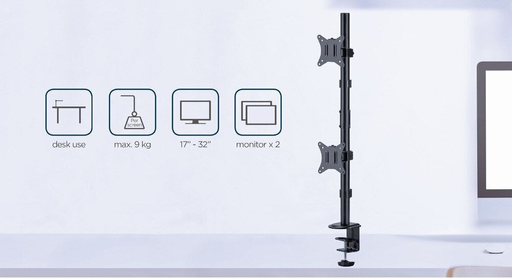 Gembird MA-D2-02 hind ja info | Monitori hoidjad | kaup24.ee