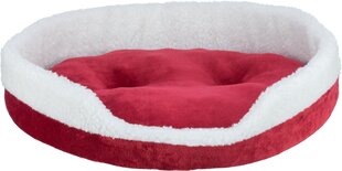 Лежак Xmas bed Nevio, 70 × 60 cm, белый/красный цена и информация | Лежаки, домики | kaup24.ee