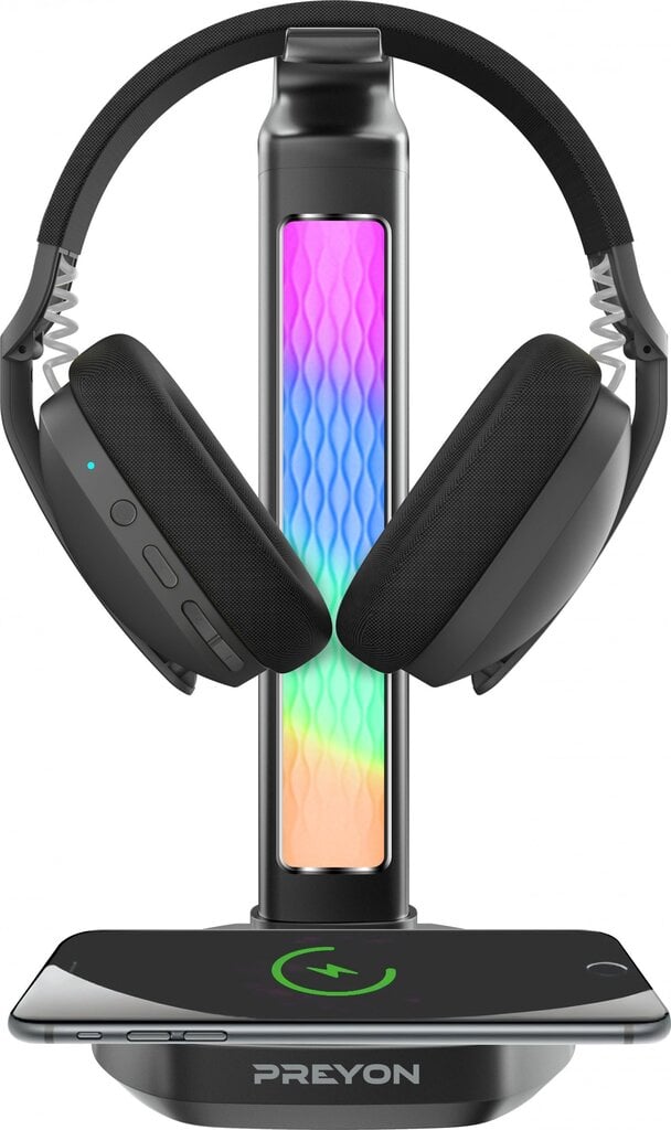 Preyon Heron Beak RGB headphone stand, charger, USB hub (PHB41B) hind ja info | Kõrvaklappide tarvikud | kaup24.ee