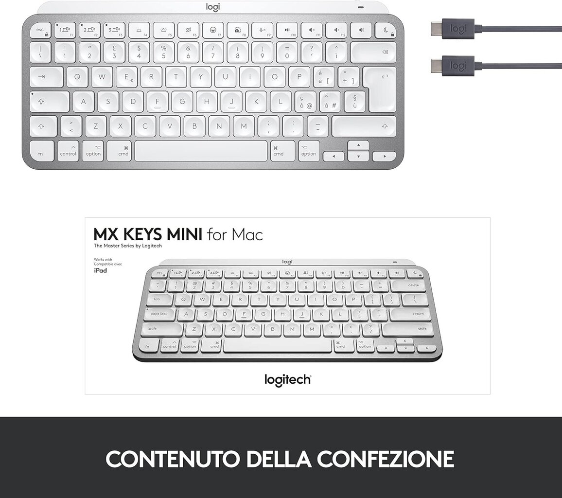 Logitech MX Keys Mini, qwerty, valge hind ja info | Klaviatuurid | kaup24.ee