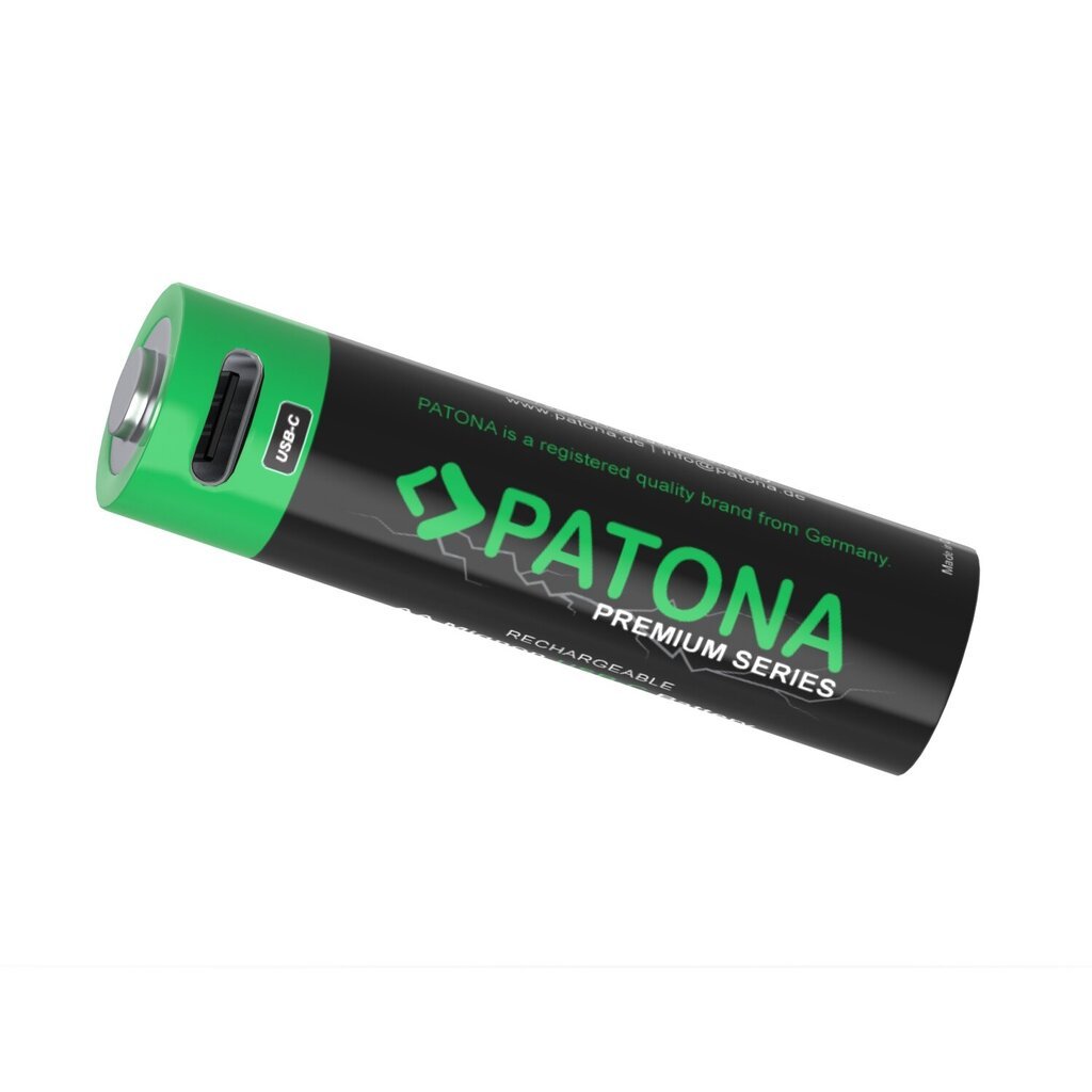 Patona patarei AA 1,5V Li-ion 4 tk. 3000 mAh koos sisseehitatud laadimisega цена и информация | Patareid | kaup24.ee