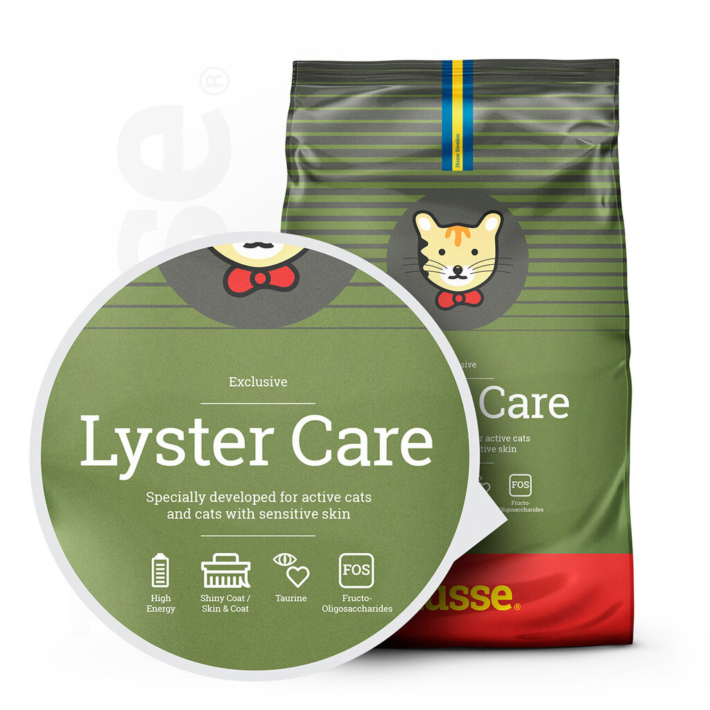 Husse Exclusive Lyster Care kassitoit, 2 kg hind ja info | Kuivtoit kassidele | kaup24.ee