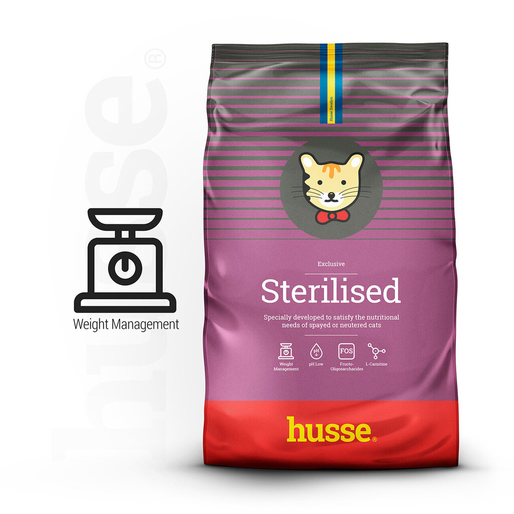 Husse Exclusive Sterilised kassitoit, 2 kg цена и информация | Kuivtoit kassidele | kaup24.ee