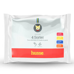 Husse 4 Sorter - Паучи 4 вида по 100 г цена и информация | Кошачьи консервы | kaup24.ee