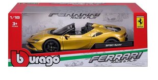 Коллекционная модель Ferrari SF90 Spider, металлическая 1:18 цена и информация | Коллекционные модели автомобилей | kaup24.ee