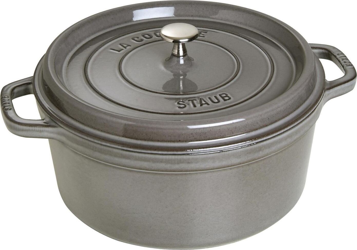 Ümmargune malmpott STAUB 40509-314-0 - grafiit 6,7 ltr цена и информация | Potid ja kiirkeedupotid | kaup24.ee