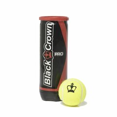 Tennisepallid Black Crown 1237 3 Tükid, osad hind ja info | Välitennise tooted | kaup24.ee