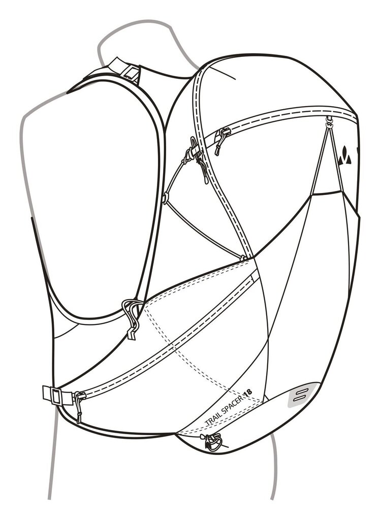 Jalgratta seljakott, Vaude Trail Spacer 18 - Hall hind ja info | Spordikotid, seljakotid | kaup24.ee
