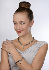 JwL Luxury Pearls Kaelakee ehtsast metallist sinist pärlitest JL0561 hind ja info | Kaelakeed | kaup24.ee