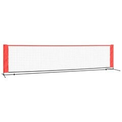 vidaXL tennisevõrk, must ja punane, 400 x 100 x 87 cm, polüester цена и информация | Товары для большого тенниса | kaup24.ee