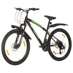 vidaXL mägiratas 21 käiguga 26'' ratas 36 cm raam, must hind ja info | Jalgrattad | kaup24.ee