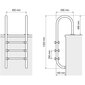 Roostevabast terasest basseiniredel 3 astet 1320 mm 10173801 цена и информация | Basseinitehnika | kaup24.ee