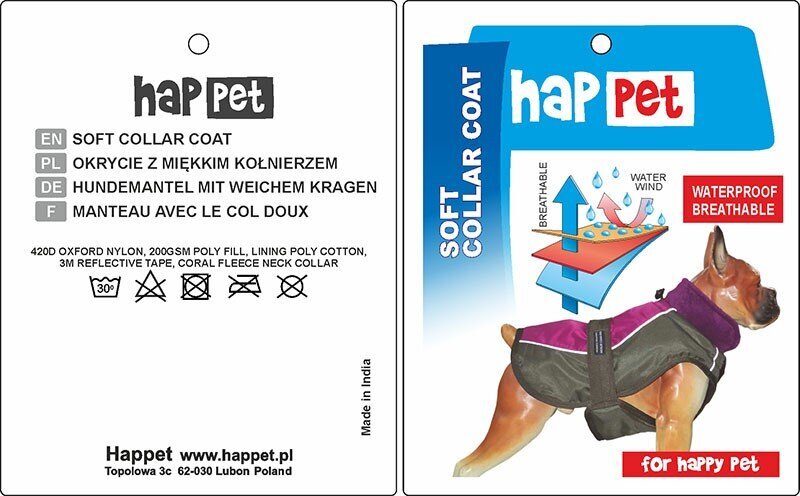 Happet koera jope 351B pruun XS-25cm hind ja info | Riided koertele | kaup24.ee