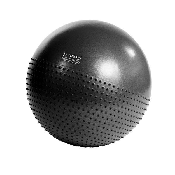 Võimlemispall HMS YB03N Gym Ball 75 cm, must цена и информация | Võimlemispallid | kaup24.ee