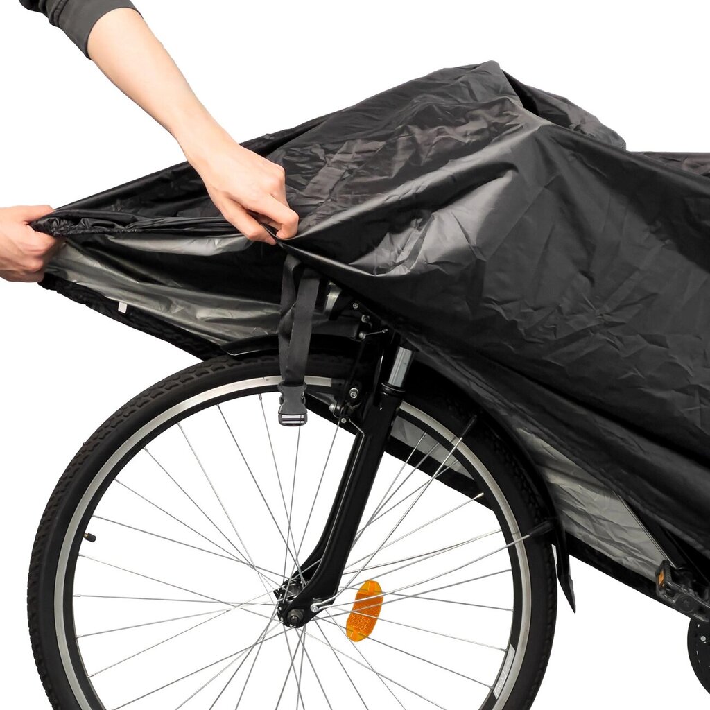 Waterproof bike cover size L - black цена и информация | Jalgratta sadulad ja sadulakatted | kaup24.ee