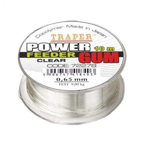 Power Feeder Gum Clear 10m 1.00mm 13kg цена и информация | Muud kalastustarvikud | kaup24.ee