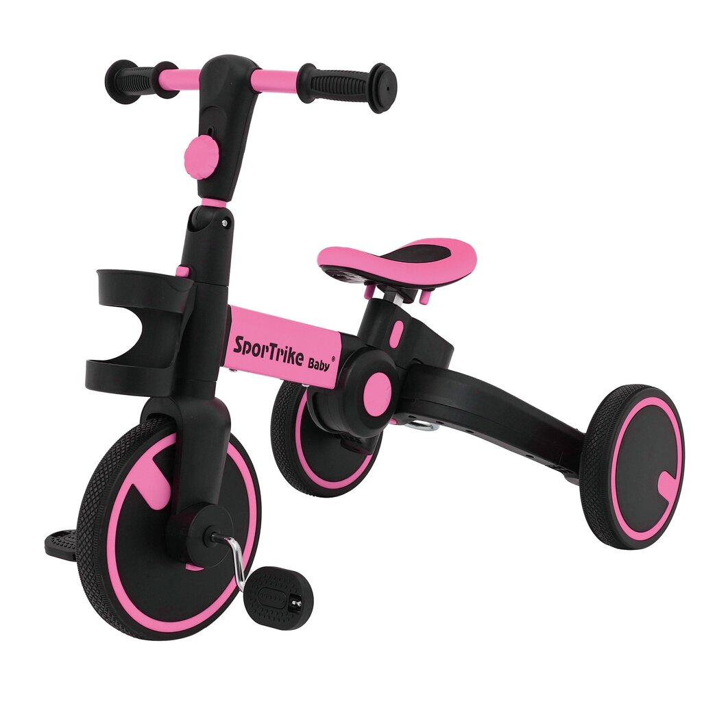 Happy Bike 3in1 Sportrike roosa hind ja info | Kolmerattalised jalgrattad | kaup24.ee