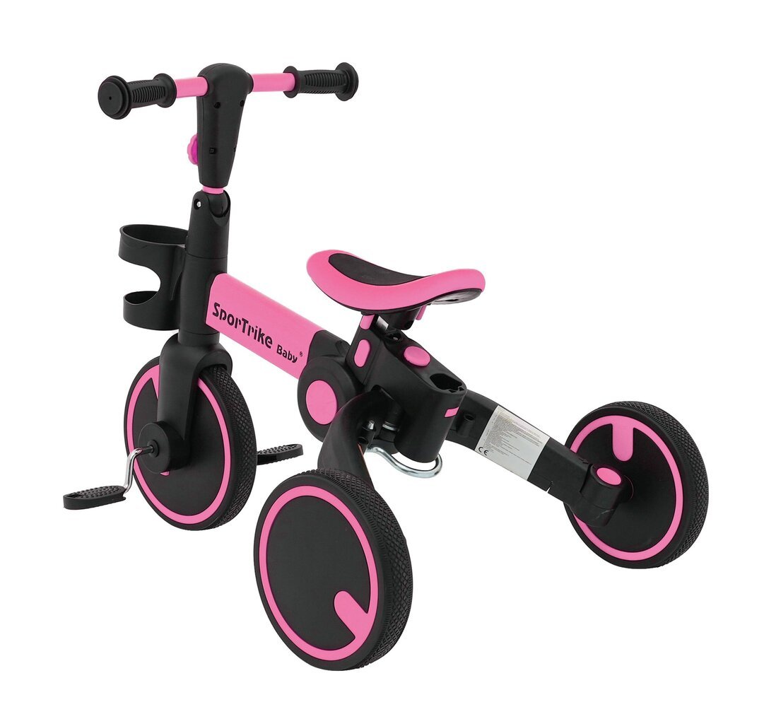 Happy Bike 3in1 Sportrike roosa hind ja info | Kolmerattalised jalgrattad | kaup24.ee