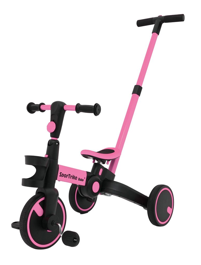 Happy Bike 3in1 Sportrike roosa hind ja info | Kolmerattalised jalgrattad | kaup24.ee