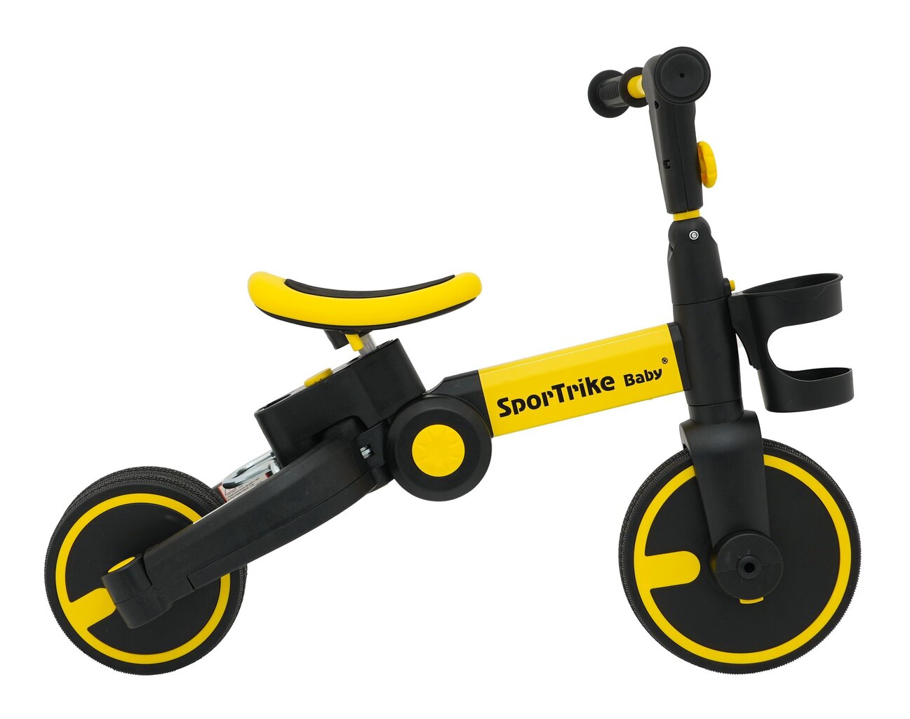 Happy Bike 3in1 Sportrike kollane hind ja info | Kolmerattalised jalgrattad | kaup24.ee