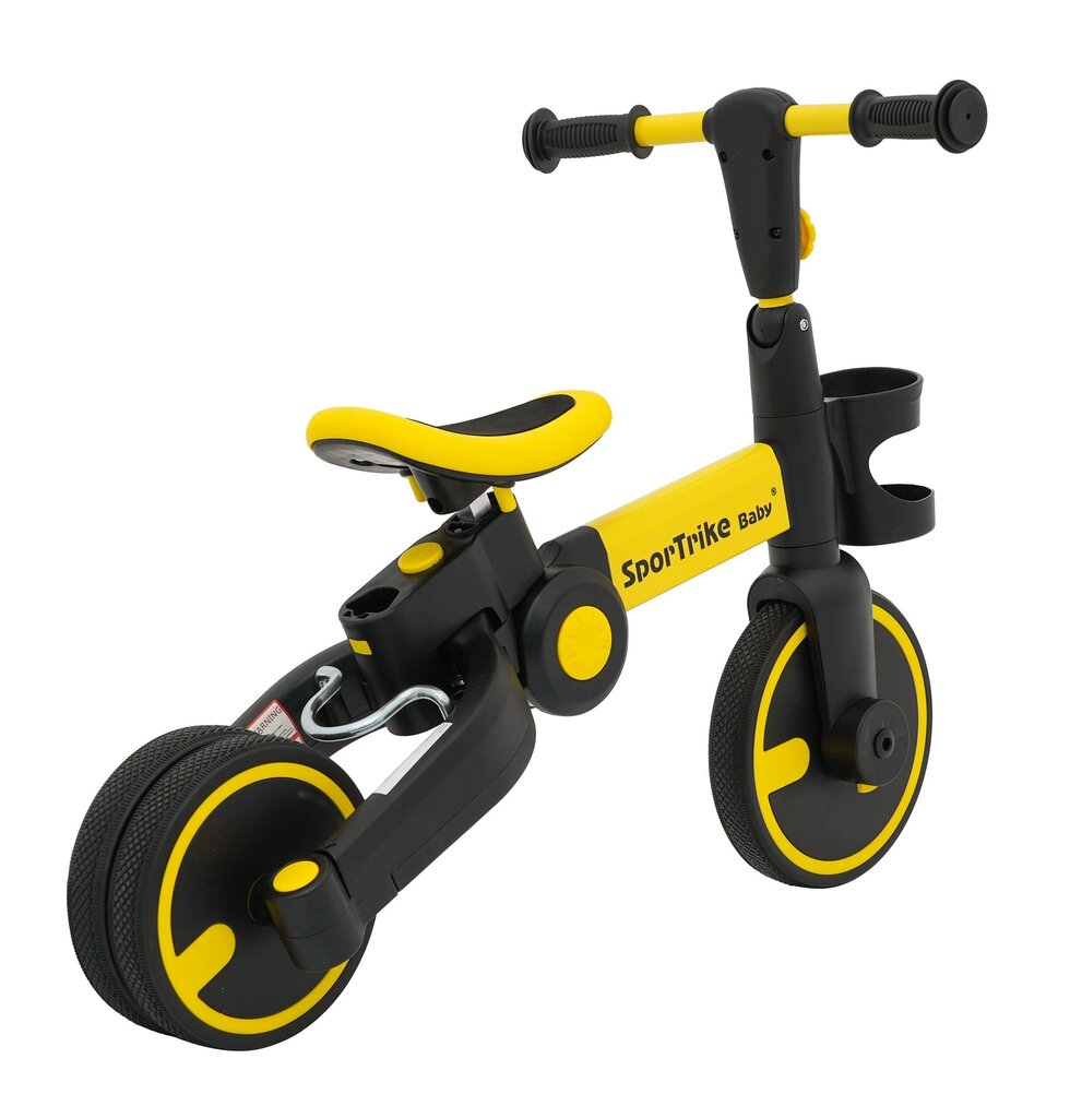 Happy Bike 3in1 Sportrike kollane hind ja info | Kolmerattalised jalgrattad | kaup24.ee