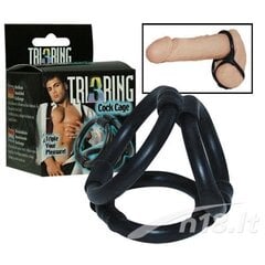 Tri Ring Cock Cage цена и информация | Эрекционные кольца, насадки на пенис | kaup24.ee