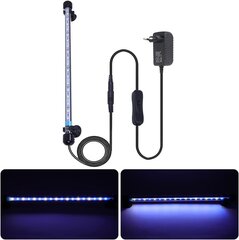 MLJ LED 18-112 cm kalapaagi akvaariumi kerge veekindel akvaariumvalgustus, lambi pistik EL veealune LED-valgustuba (valge ja sinine, 37 cm) hind ja info | Akvaariumid ja seadmed | kaup24.ee