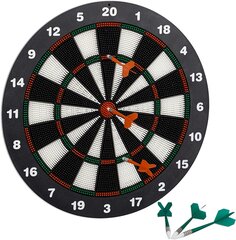 Расслабленные дни Дартс 42 см, SoftDart Safety Darts, 6 стрел, дружелюбные для детей, базовая безопасности, черно-белый цена и информация | Дартс | kaup24.ee