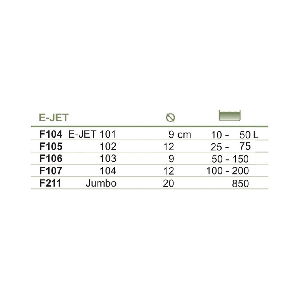 E-JET 104 Happet käsnafilter aqu. 100-200l цена и информация | Akvaariumid ja seadmed | kaup24.ee