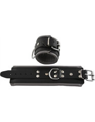 Mister B Wrist restraints with padding Must/hall hind ja info | BDSM ja fetish | kaup24.ee