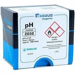 "Exaqua" pH 4,5-9,0 Z050 - PRO3/PRO6 reagendid hind ja info | Akvaariumid ja seadmed | kaup24.ee