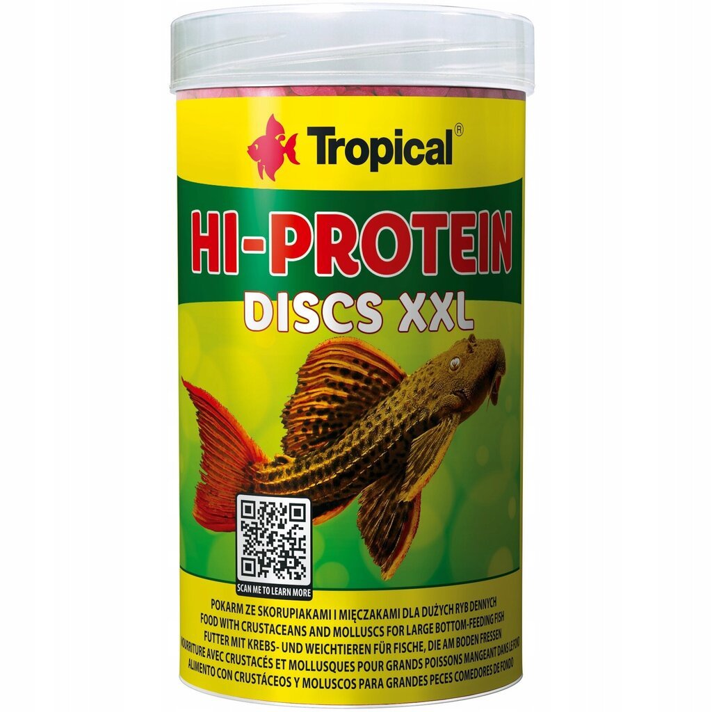 "Tropical Hi-Protein Discs XXL 250ml - 125g Maisto toottai". цена и информация | Akvaariumid ja seadmed | kaup24.ee