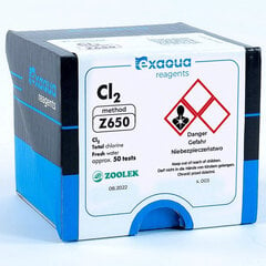 Exaqua Chlorine Total Cl2 Z650 - reaktiivid PRO3/PRO6 jaoks hind ja info | Akvaariumid ja seadmed | kaup24.ee