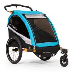 Child trailer D'Lite X, Single, Aqua hind ja info | Jalgrattakärud | kaup24.ee