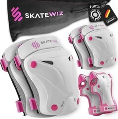 Skatewiz Protectors Children - Защитите -1 защитное оборудование. Инлушитель детей - размер S в розовом - Schoner Set Kids цена и информация | Movino Твердой брони прочный Детский жлем  ркгулеровкой ремешков размер M (3-7л.) Черный | kaup24.ee