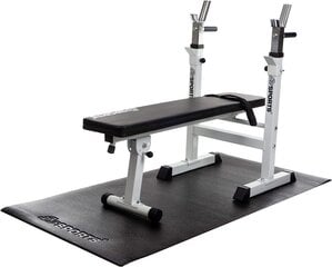 SCSports Leglematt, spordiseadmete kaitsematt, jooksulindi, kodutreener, barbellpink, spordivarustus, suur, must, 120 x 60 x 0,6 cm hind ja info | Joogamatid | kaup24.ee