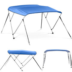 Varikatusega bimini top paatidele 3 kaarega 178 x 152 x 116 cm koobalt 10150101 цена и информация | Дополнительные принадлежности для лодок и байдарок | kaup24.ee