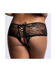 QUEEN LINGERIE QUEEN LINGERIE ТРУСИКИ С ОТКРЫТОЙ СПИНОЙ И КРУЖЕВОМ С ЦВЕТОЧНЫМ УЗОРОМ S/M цена и информация | Сексуальное женское белье | kaup24.ee