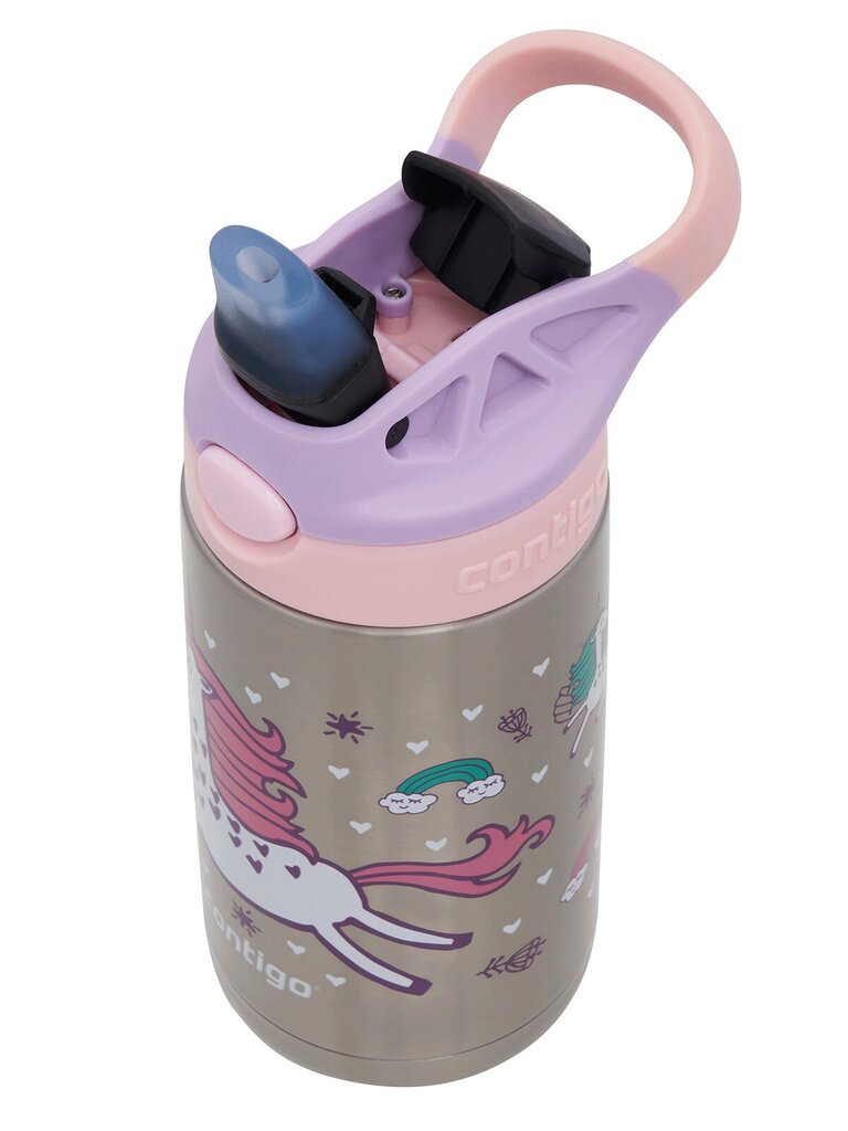 Laste termospudel, Contigo Easy Clean 380 ml, Pink Unicorn цена и информация | Joogipudelid | kaup24.ee