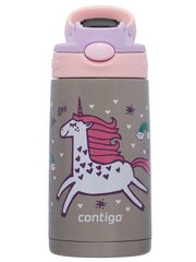 Laste termospudel, Contigo Easy Clean 380 ml, Pink Unicorn hind ja info | Joogipudelid | kaup24.ee