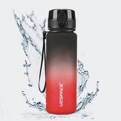 Jooginõud UZSPACE TRITAN ilma BPA-ta, 500 ml, plastik - 3026-BLACK-RED hind ja info | Joogipudelid | kaup24.ee