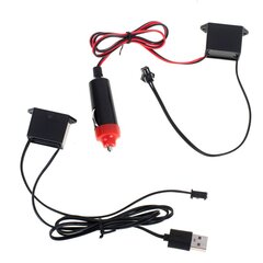 LED ambient lighting for car / auto USB / 12V tape 5m white цена и информация | Части салона автомобиля | kaup24.ee